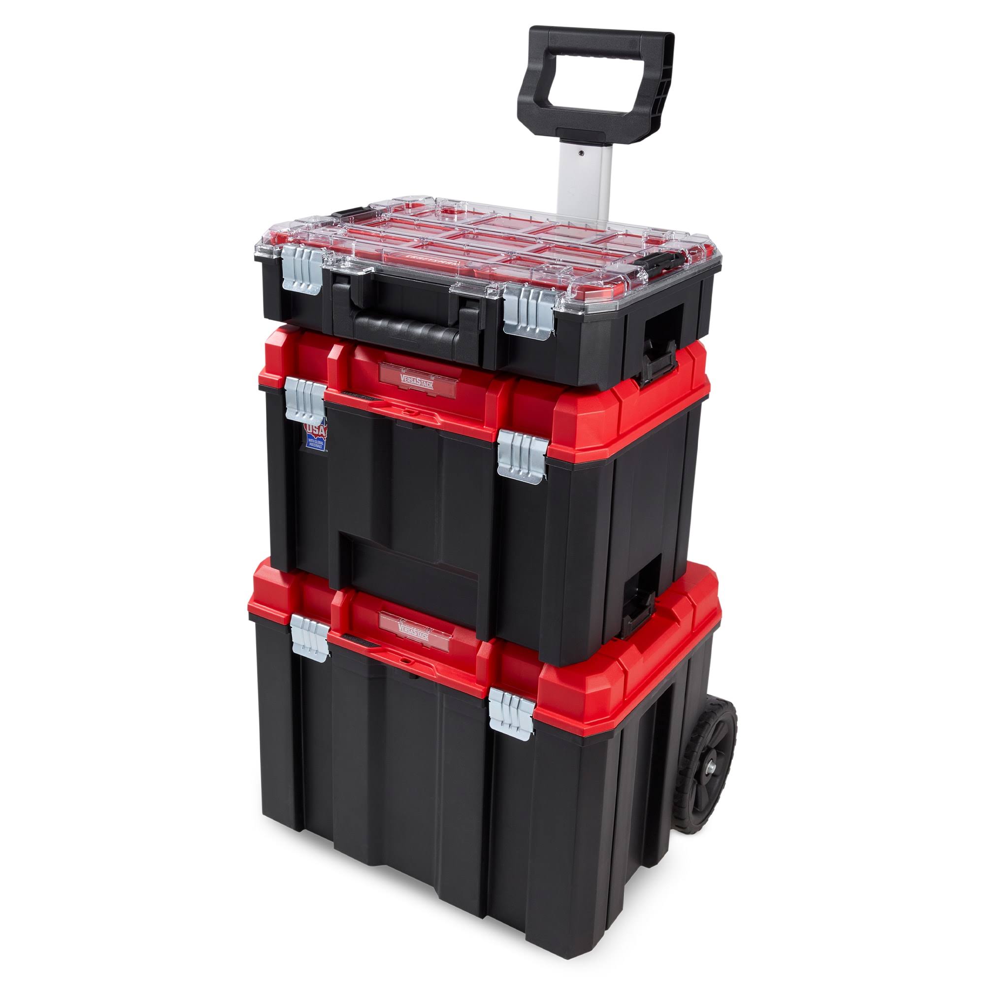 CMST60402 VERSASTACK 17.126-in Plastic; Metal Wheels Lockable Tool Box