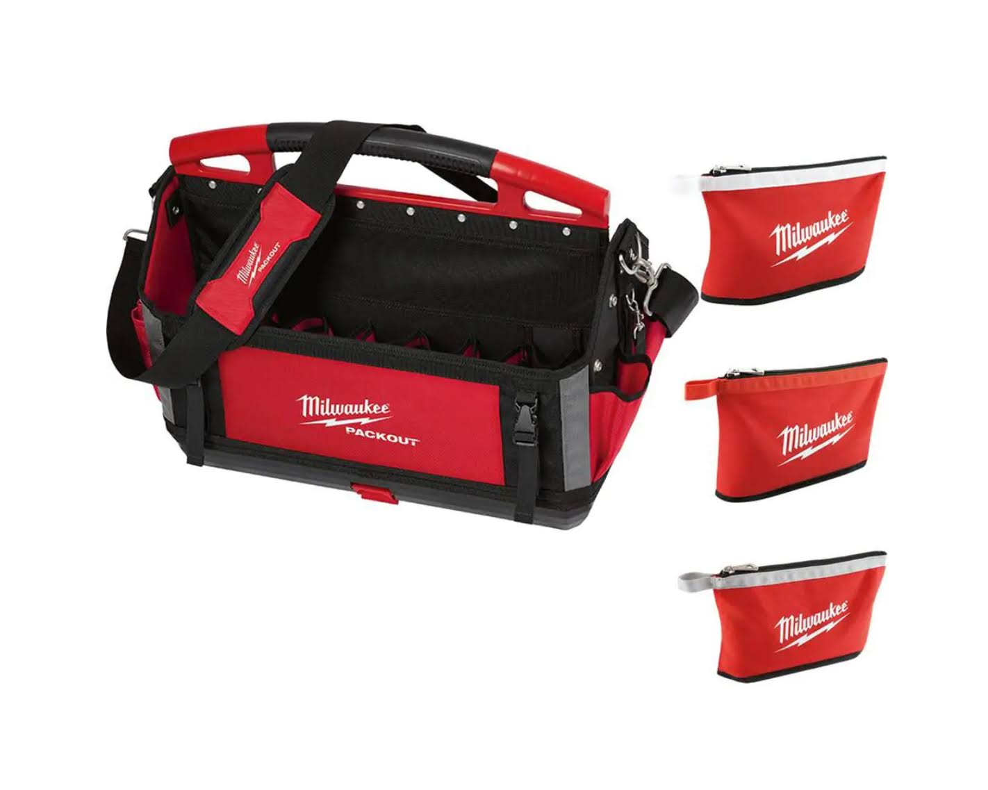 48-22-8320-48-22-8193 20 in.  Tote with Zipper Tool Bags in Multi-Color (3-Pack)