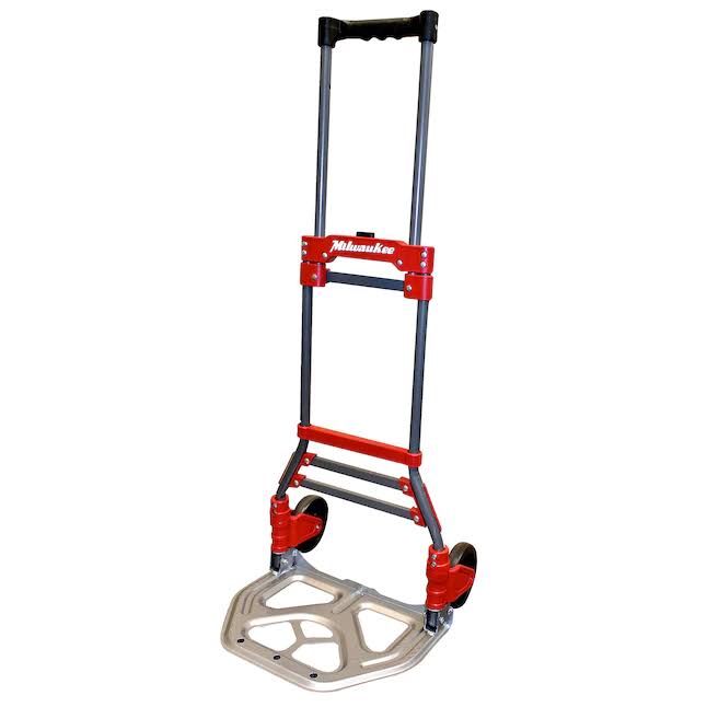150-lb 2-Wheel Red Steel Folding Hand Truck