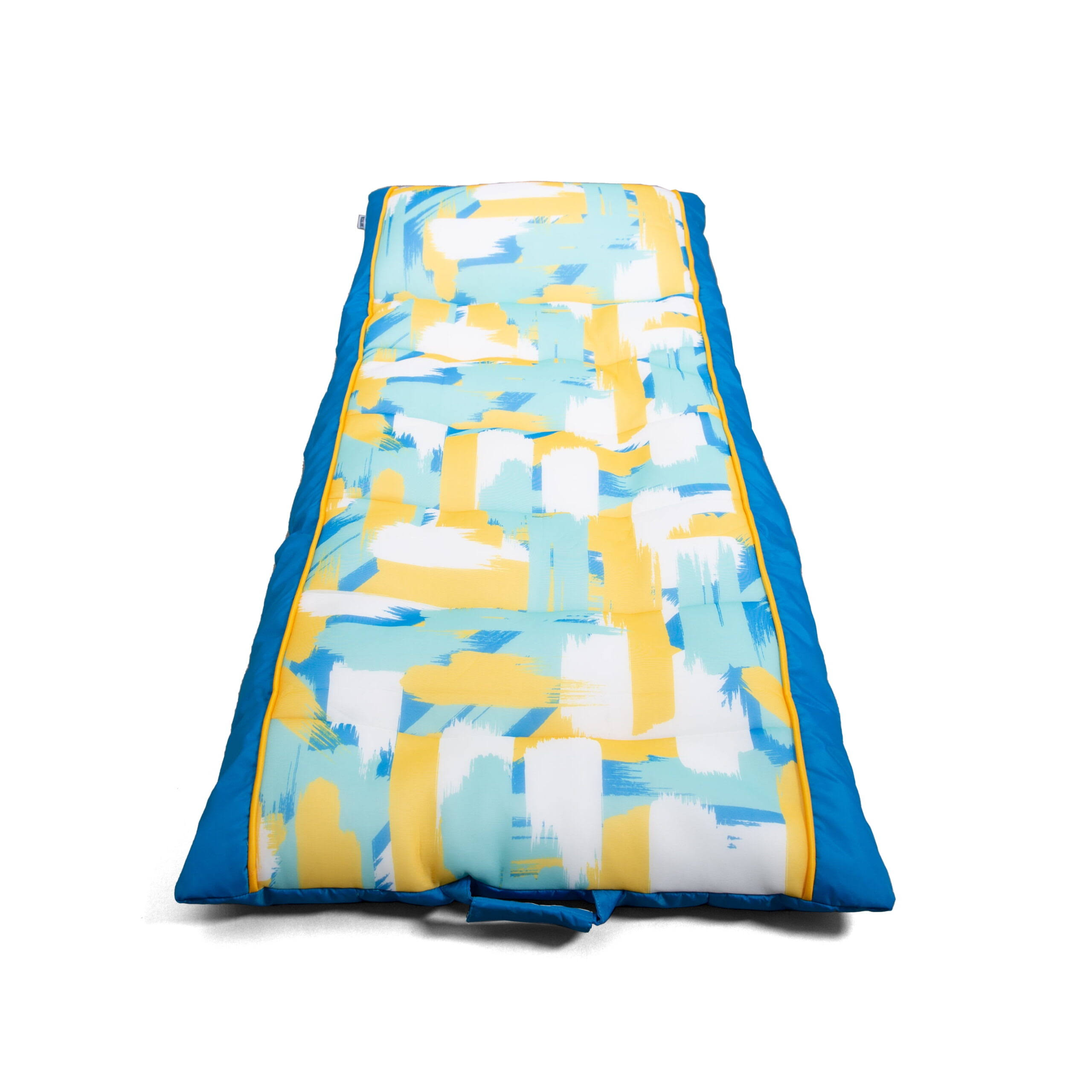 Kona No Inflation Needed Pool Lounger with Headrest, Paintbrush Yellow Double Sided Mesh, 5.5ft Big