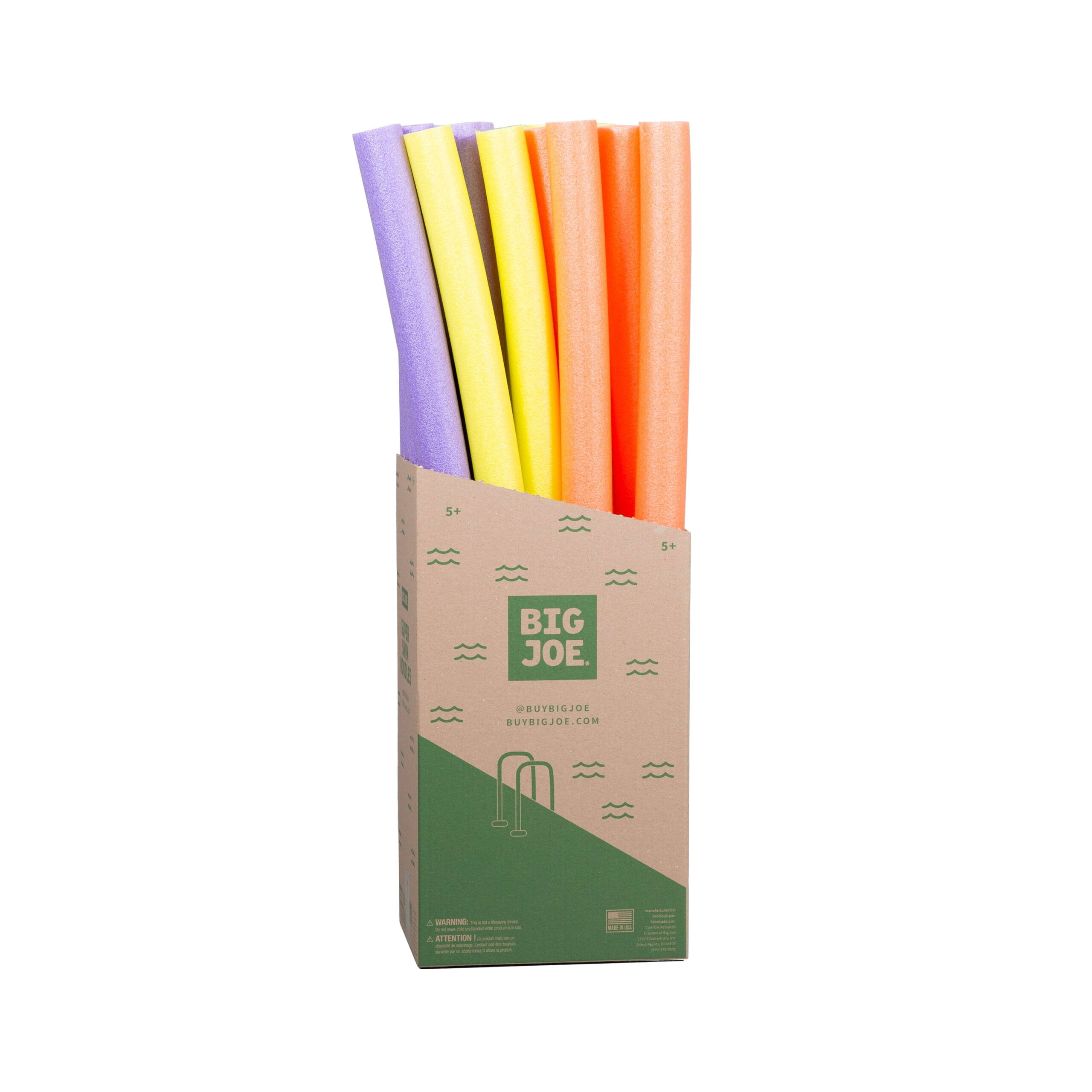 Super Swim Noodle 20 Pack Pool Noodles, Assorted Coral, Purple, Yellow Foam, 4 feet