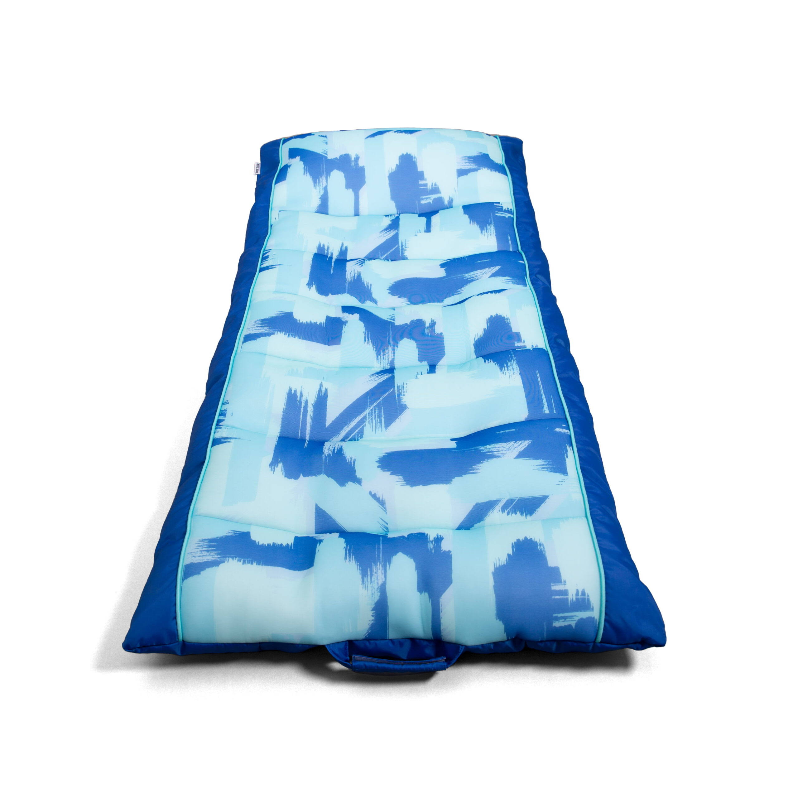 Kona No Inflation Needed Pool Lounger with Headrest, Paintbrush Blue Double Sided Mesh, 5.5ft Big