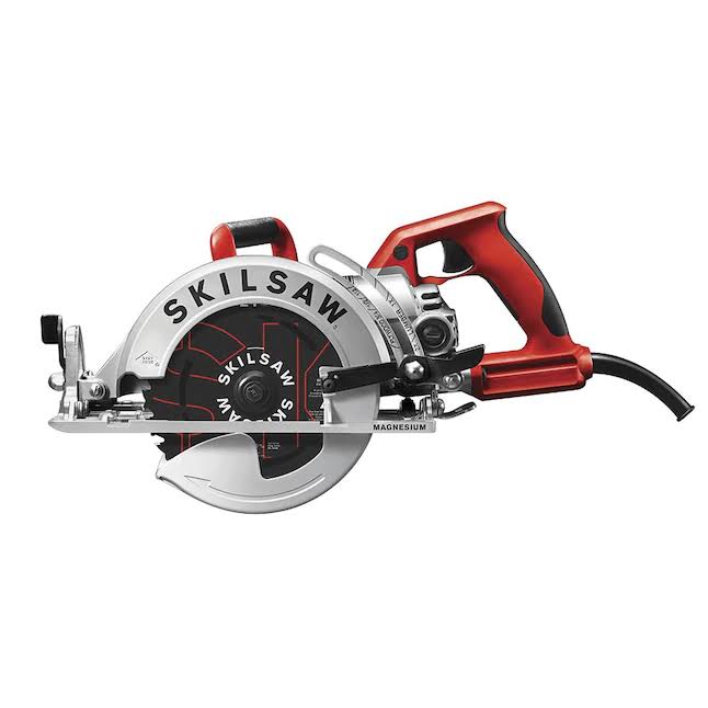 SAW SPT77WML-01 15-Amp 7-1/4-Inch Lightweight Worm Drive Circular Saw , Silver