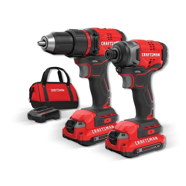 CMCK210C2 V20 2-Tool 20-Volt Max Brushless Power Tool Combo Kit with Soft Case (2-Batteries Included and Charger Included)