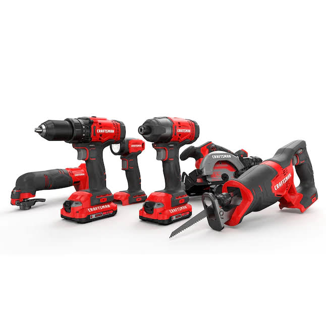 CMCK601D2 V20 6-Tool 20-volt Max Power Tool Combo Kit with Soft Case (2-Batteries Included and Charger Included)