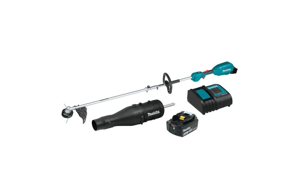 XUX02SM1X3 18V  Brushless Cordless Couple Shaft Power Head Kit w/13 in. String Trimmer   Blower Attachments, 4.0Ah