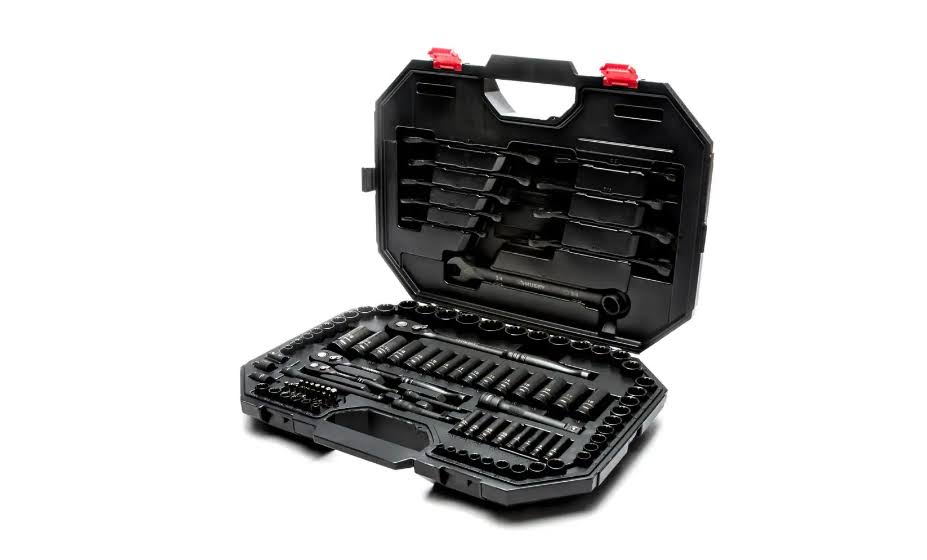 H100105MTSN 1/4 in., 3/8 in. and 1/2 in. SAE Drive 100-Position Universal and Metric Mechanics Tool Set (105-Piece)