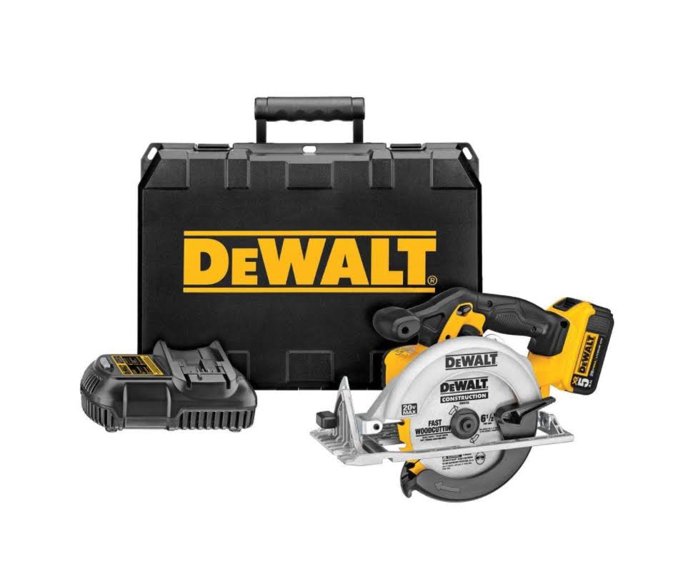 DCS391P1 20-Volt  Cordless 6-1/2 in. Circular Saw with (1) 20-Volt Battery 5.0Ah   Charger