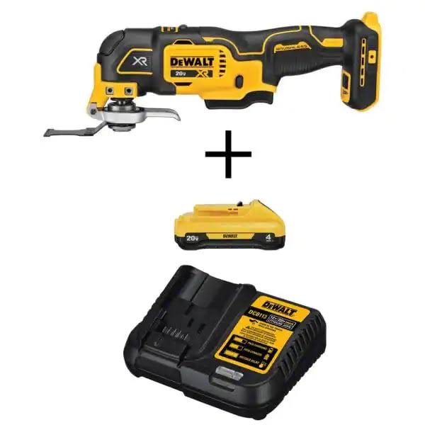 DCS356BW240C 20-Volt  XR Cordless Brushless 3-Speed Oscillating Multi-Tool with 20-Volt 4.0Ah Battery   Charger