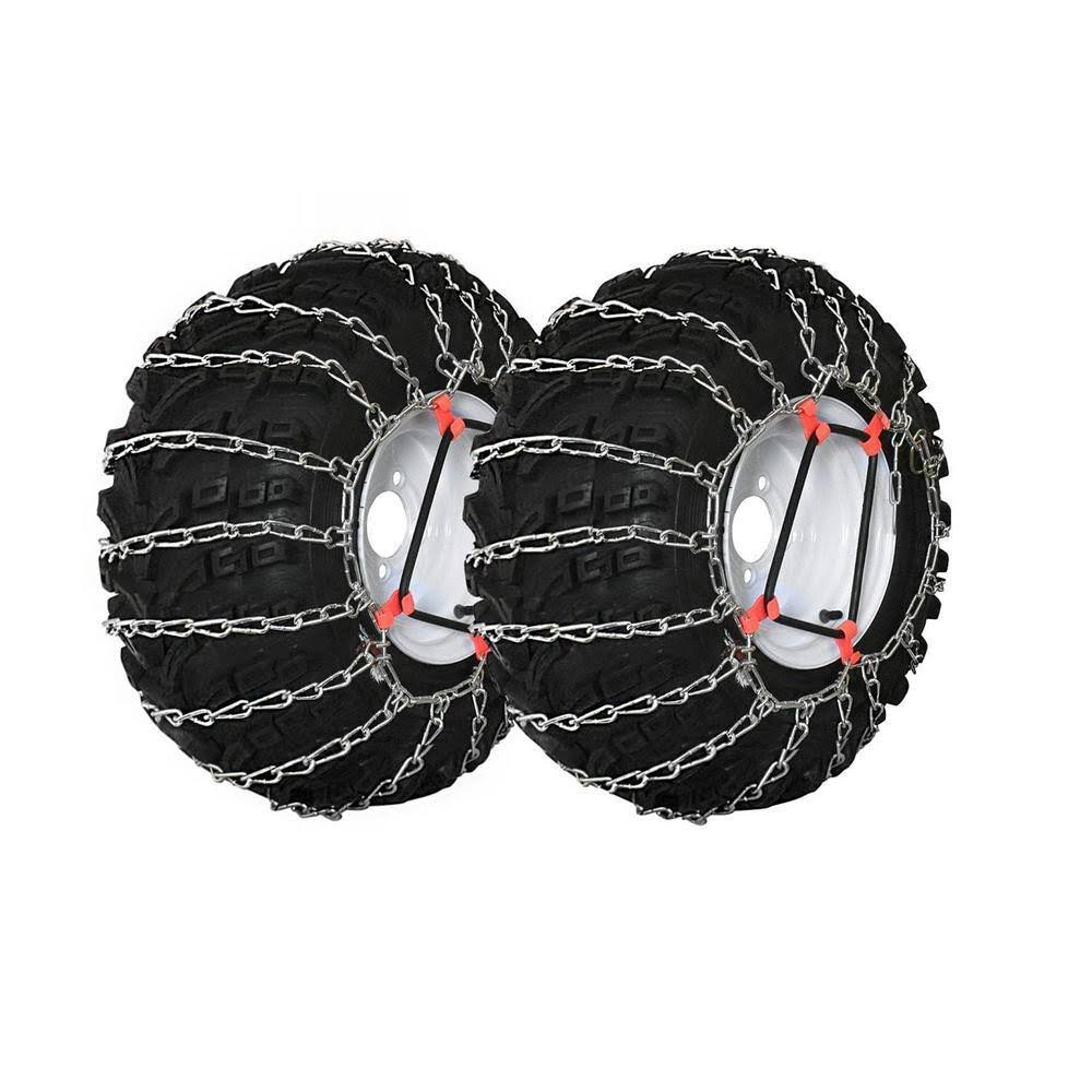 90-00024 16 in. x 5.5 in. x 8 in., 16 in. x 6.5 in. x 8, 5 in. x 5.7 in. x 8 in. Tire Chains with Tensioners (Set of 2)