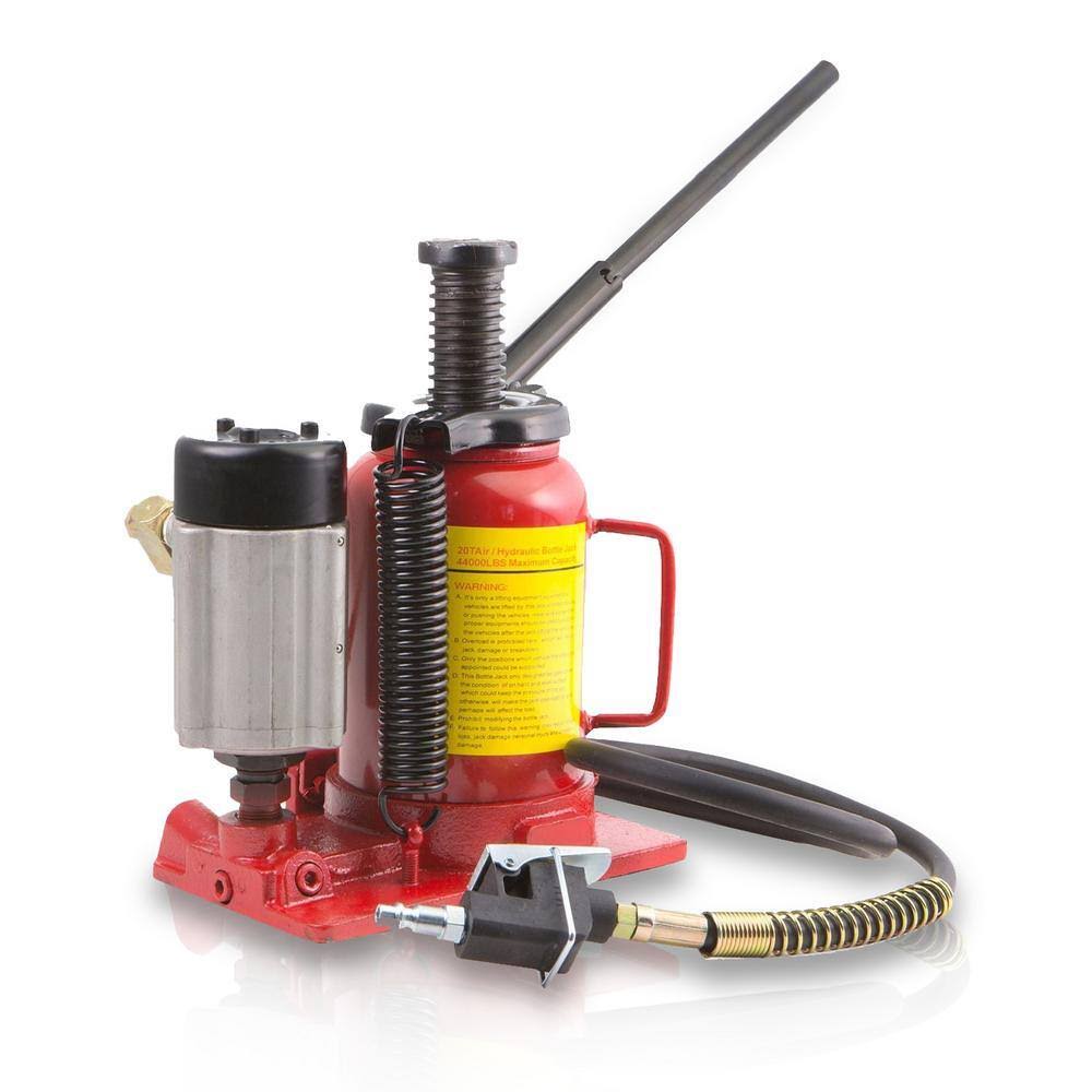 STARK USA 50503 20-Ton Portable Air Manual Power Over Hydraulic Low-Profile Bottle Jack Lift