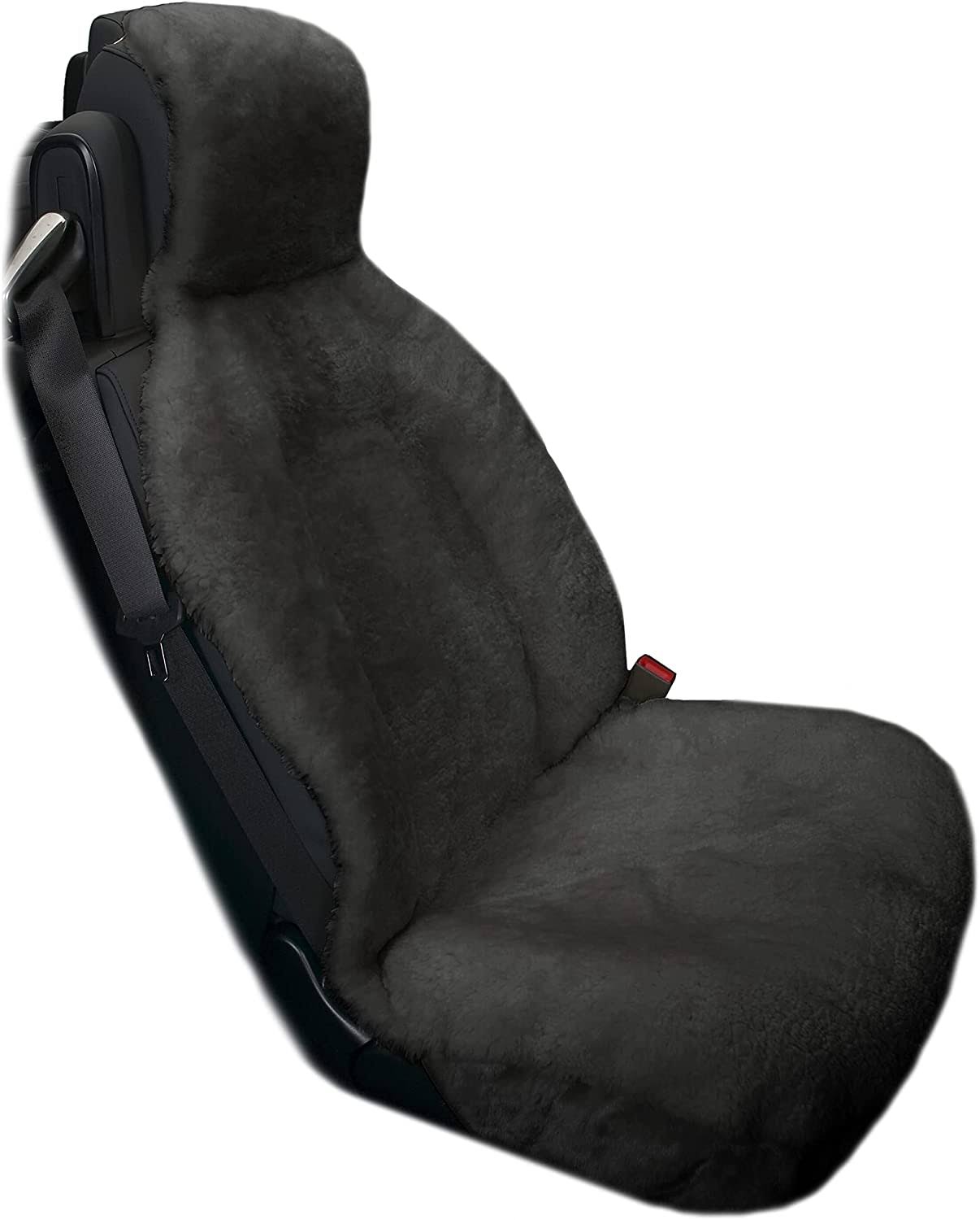 Eurow Genuine Australian Sheepskin Sideless Seat Cover   Gray