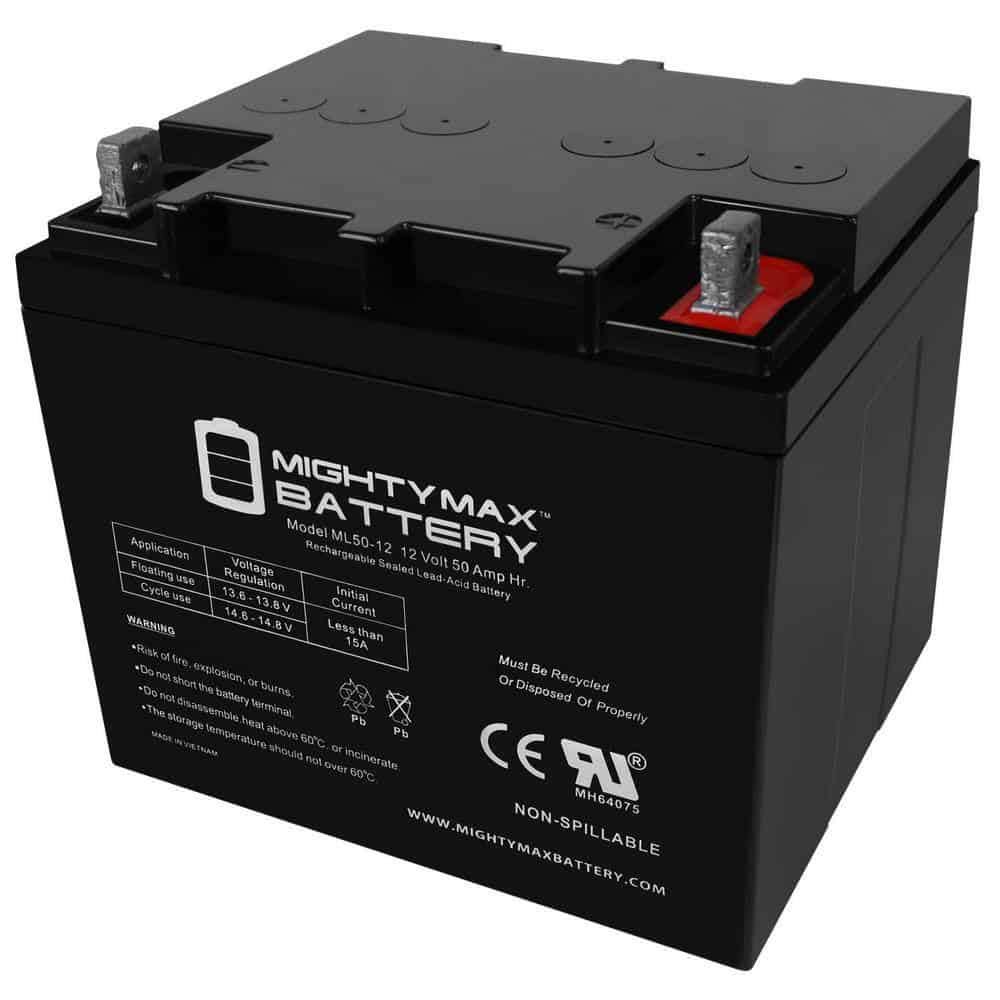 BATTERY ML50-12411 12-Volt 50 Ah Rechargeable Sealed Lead Acid (SLA) Battery