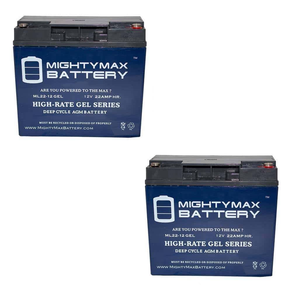 BATTERY ML22-12GELMP2 12-Volt 22 Ah SLA (Sealed Lead Acid) GEL AGM Type Replacement Battery