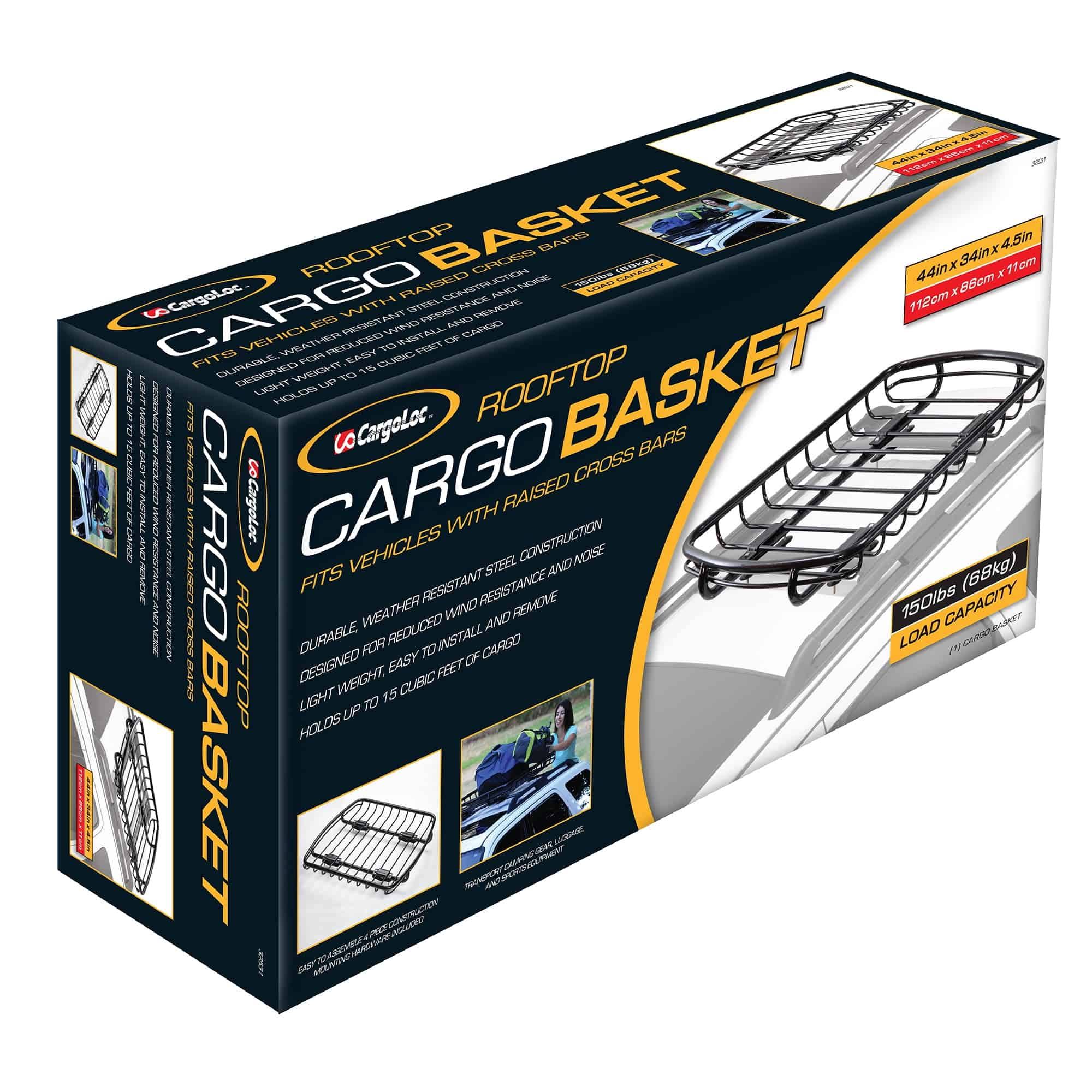 CargoLoc Rooftop Cargo Baskets / Net 32531 44  x 34  x 4.5  Steel Cargo Basket   150 lbs