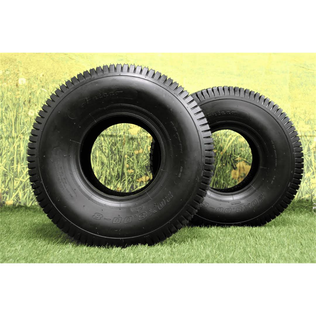 Antego Tire and Wheel 20 8.00-8 4 Ply Turf Tires for Lawn   Garden Mower 20 8-8 (Set of 2)