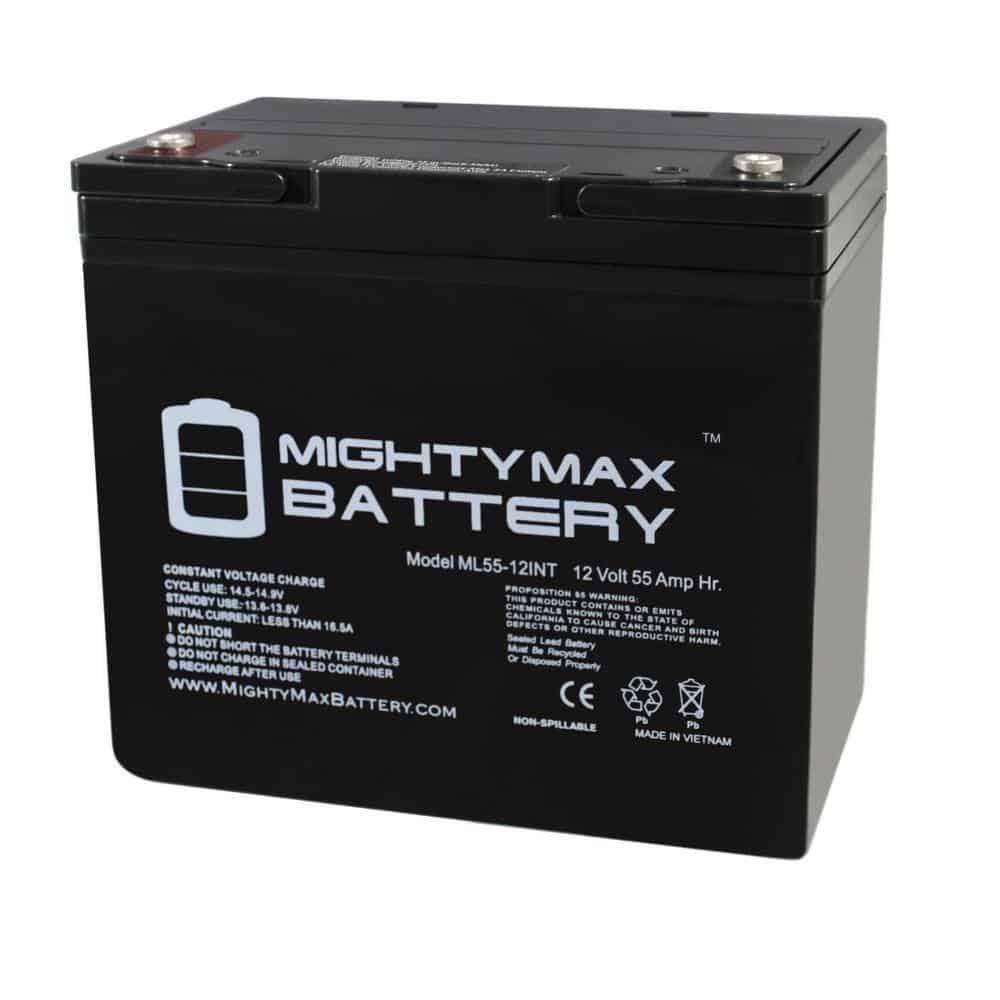 BATTERY ML55-12INT 12-Volt 55 Ah Rechargeable Sealed Lead Acid (SLA) Internal Thread Battery