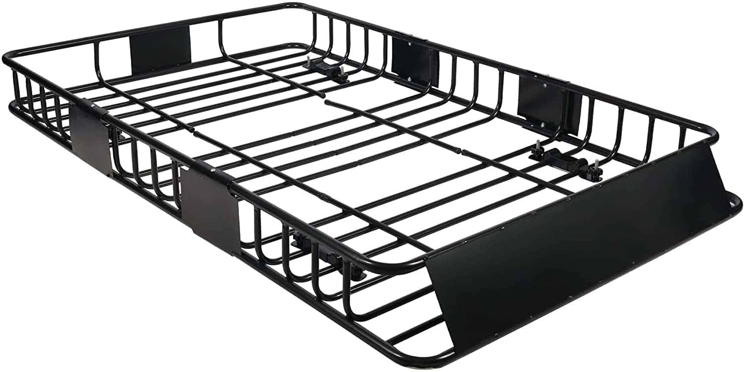REDCAMP 64  x 39  x 6  Extendable Rooftop Rack Basket, 331LBS Roof Rack Cargo Carrier for SUV, Truck, Cars, Black