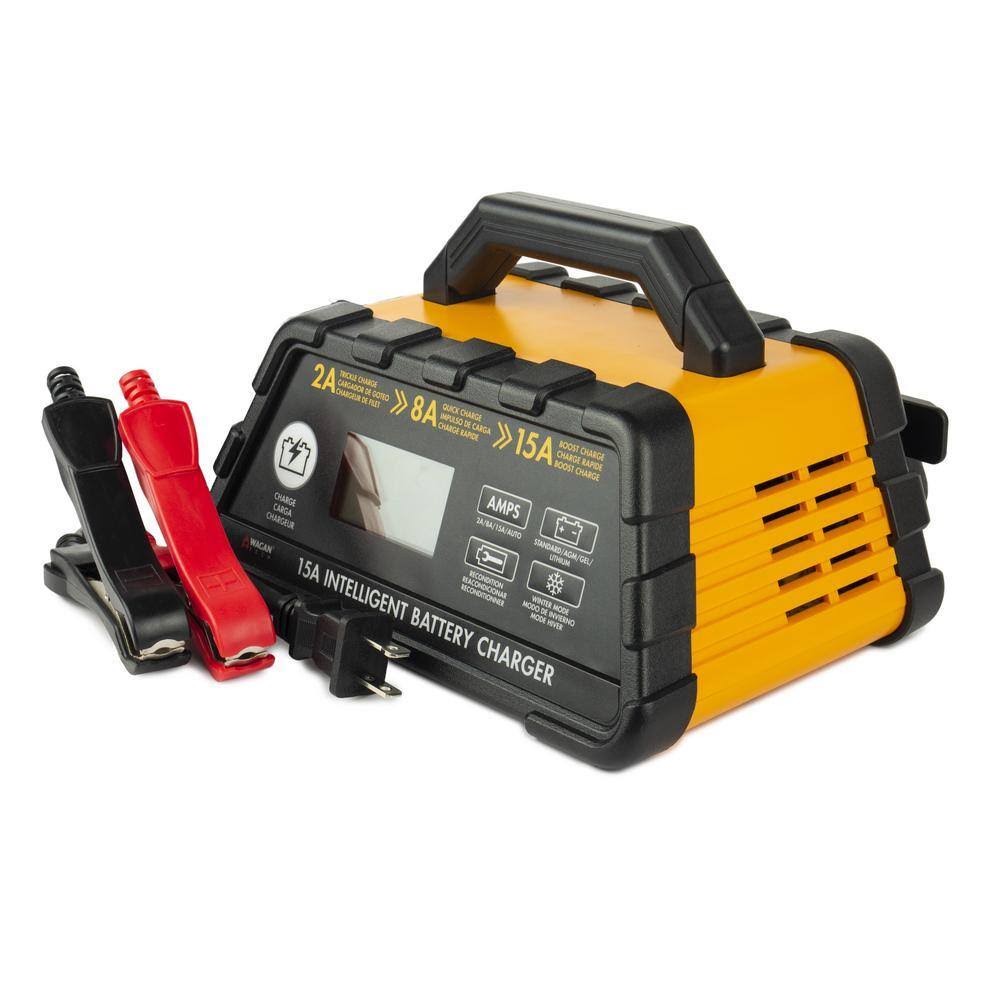 Wagan Tech EL7407 12-Volt 15 Amp 6-Stage Lithium-Capable Battery Charger