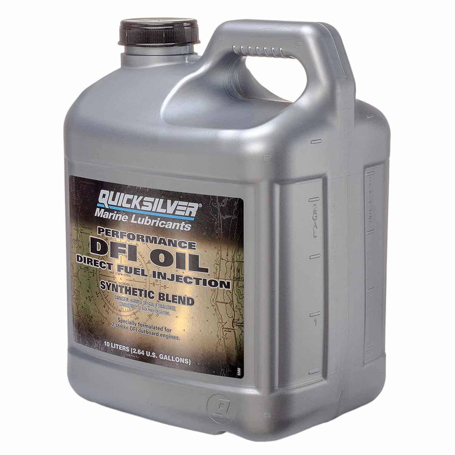 Quicksilver TC-W3 2 Stroke Synthetic Blend DFI Marine Engine Oil, 2.5 Gallon