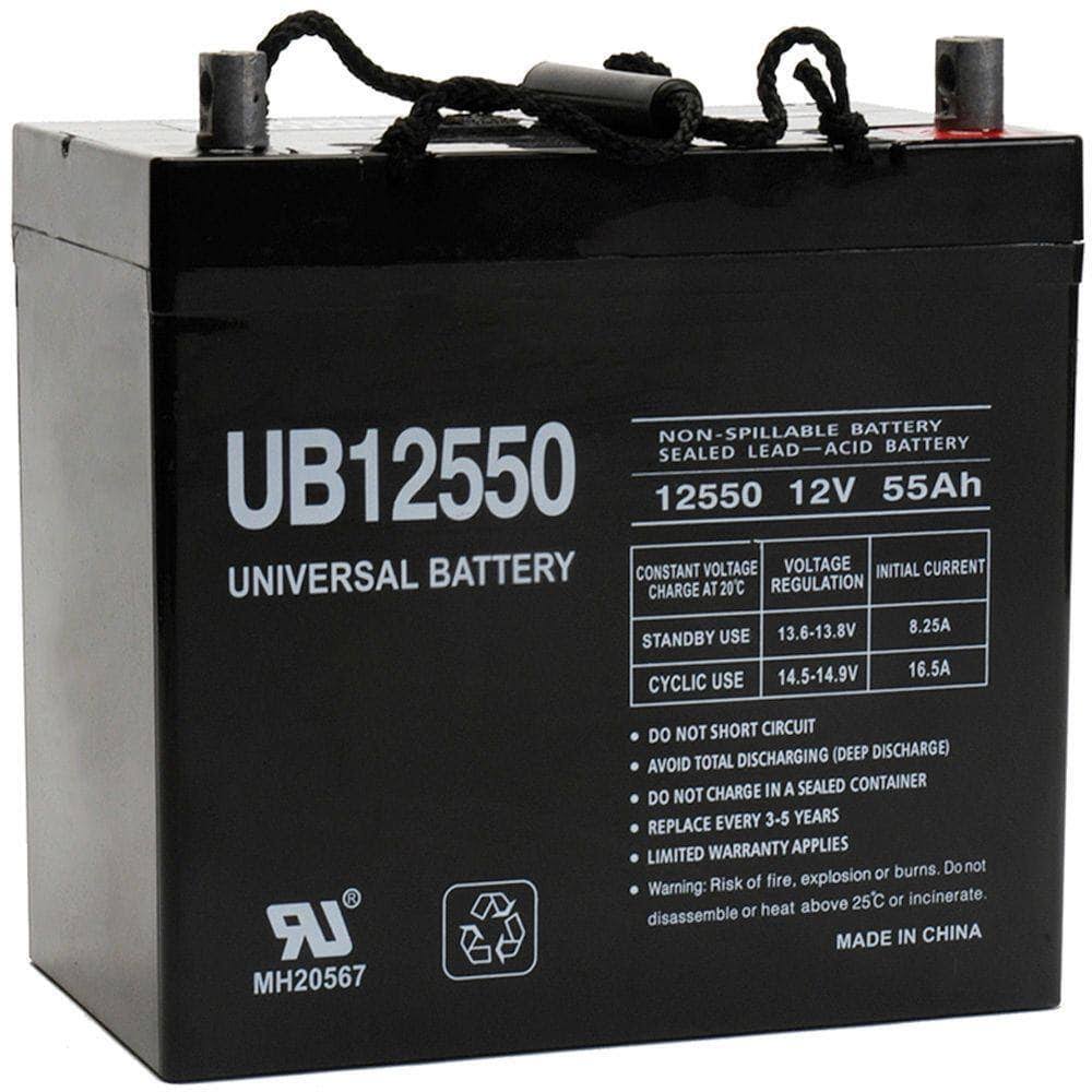 UPG UB12550 (Group 22NF) 12-Volt 55 Ah (+ on right) Z1 Terminal Sealed Lead Acid (SLA) Rechargeable AGM Battery
