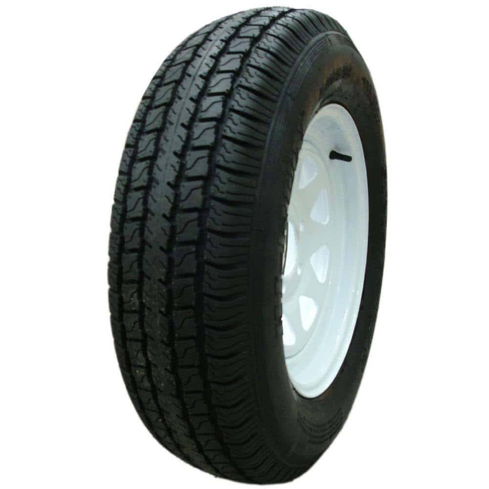 ASB1002 8 Spoke White 50 PSI ST205/75D14 and 14 in. x 6.0 in. 5-4.5HD 6-Ply Tire and Wheel Assembly