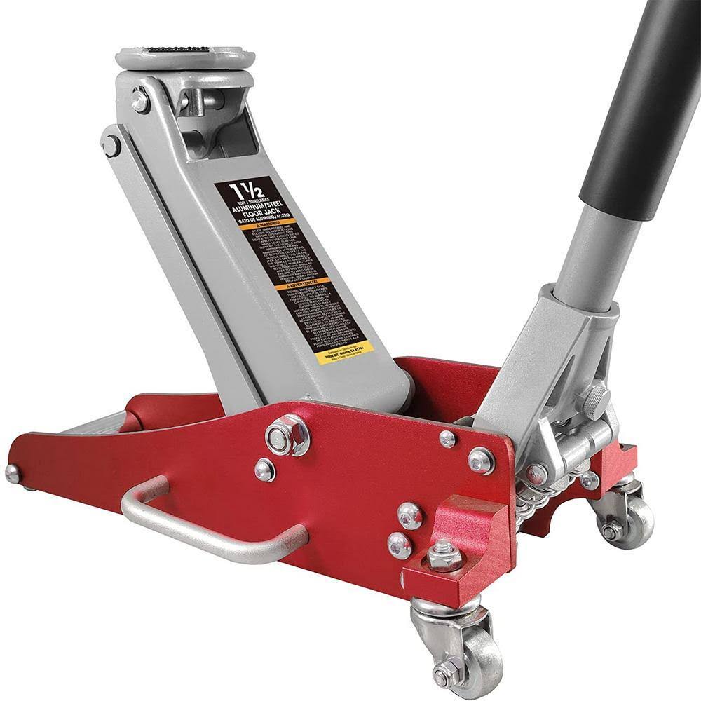 AT815016LR 1.5-Ton Low-Profile Aluminum and Steel Floor Jack with Dual Piston Speedy Lift