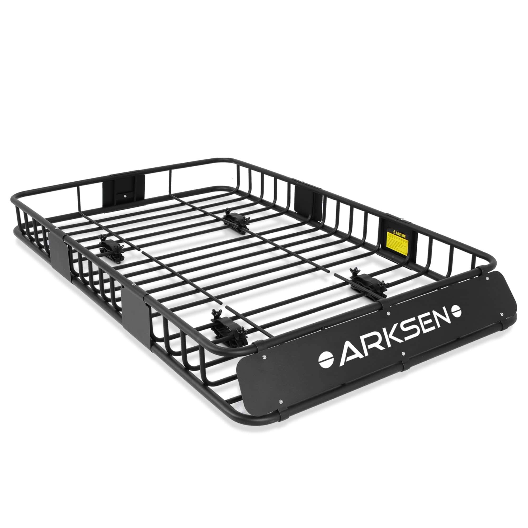 Arksen 64  Universal Black Roof Rack Cargo with Extension Car Top Luggage Holder Carrier Basket SUV