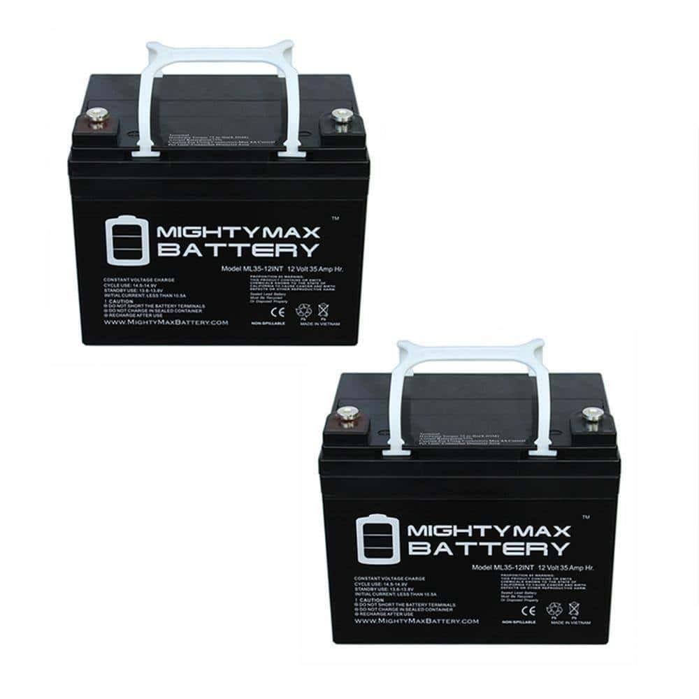 BATTERY ML35-12INTMP2 12-Volt 35 Ah SLA (Sealed Lead Acid) AGM Internal Medical Mobility Replacement Battery (2-Pack)