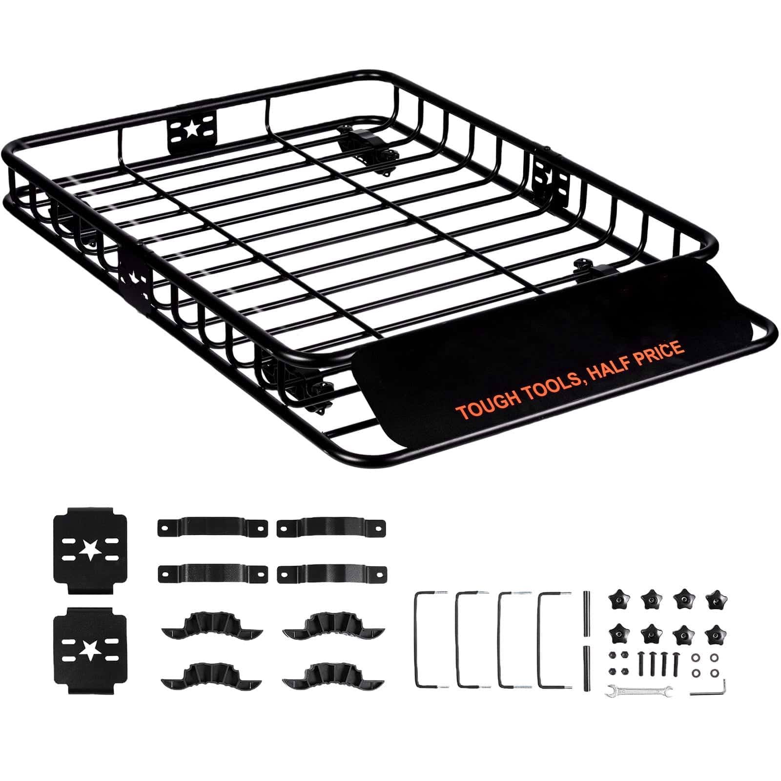 Roof Rack Cargo Basket 200 LBS Capacity 46 x36 x4.5  Heavy Duty Car Top Holder for SUV Truck