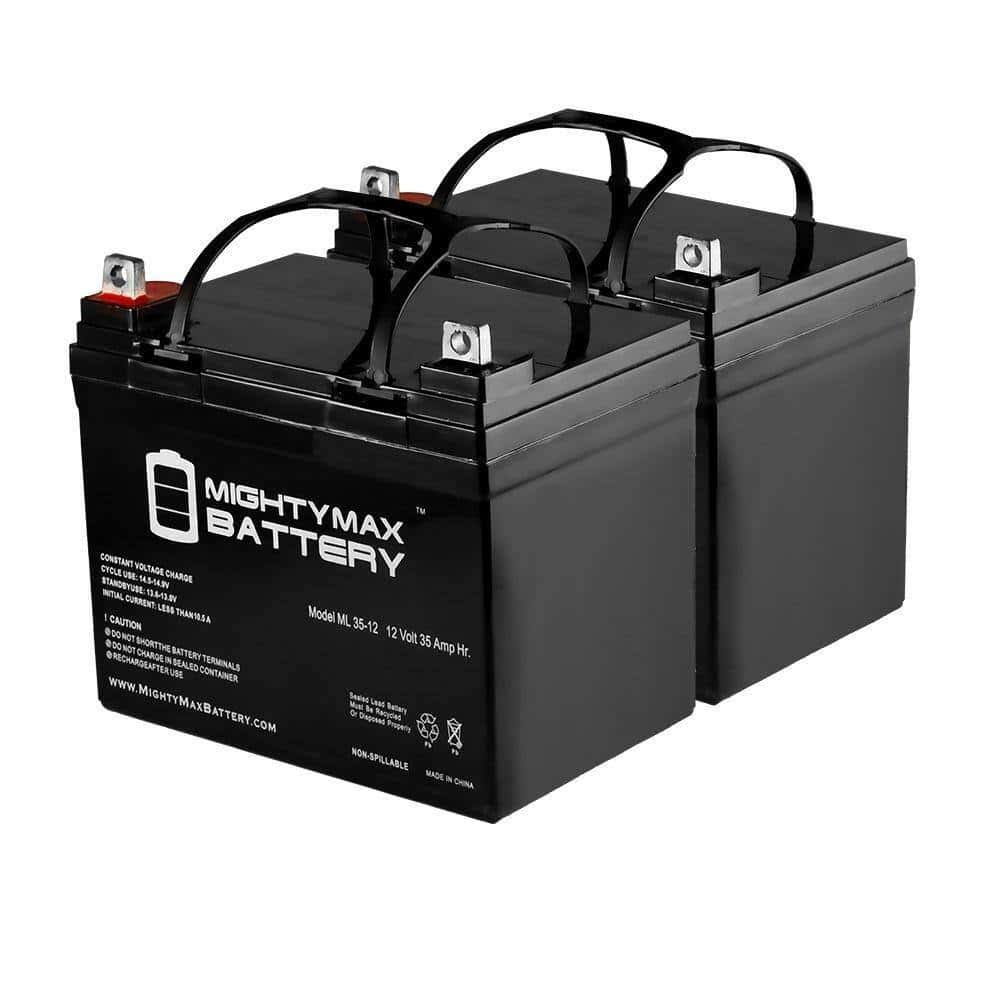 BATTERY 3536755 12V 35AH SLA Battery Replacement for Invacare Pronto M51 M61   2 Pack