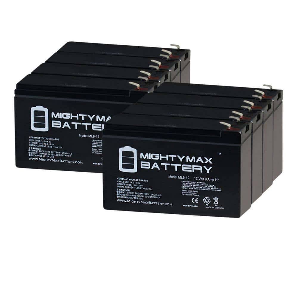 BATTERY 3434105 12V 9Ah PowerWare PWHR1234W2FR Replacement UPS Battery   8 Pack