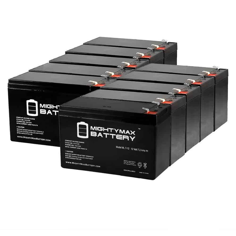 BATTERY 3428993 12 Volt 7ah Rechargeable Battery with F1 (.187) Terminals   10 Pack
