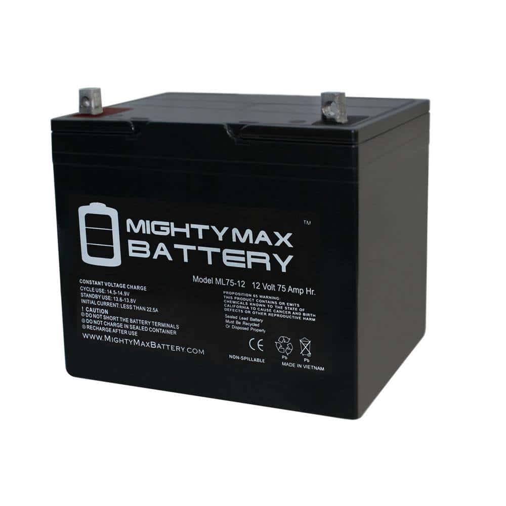 BATTERY ML75-12 12-Volt 75 Ah Rechargeable Sealed Lead Acid (SLA) Battery