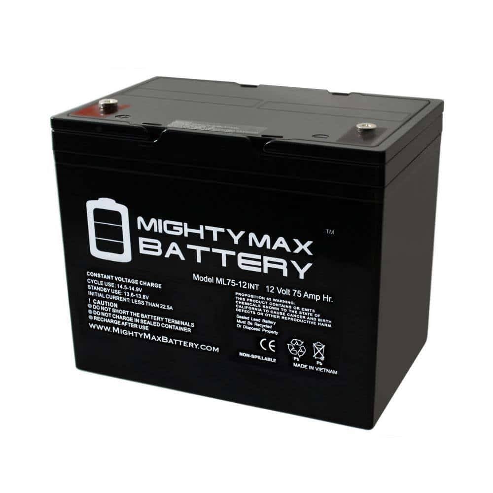 BATTERY ML75-12INT 12-Volt 75 Ah Rechargeable Sealed Lead Acid (SLA) Internal Thread Battery