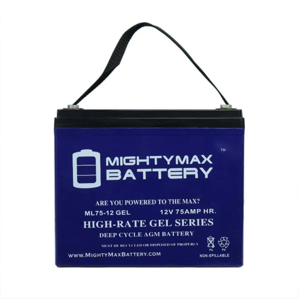 BATTERY ML75-12GEL 12-Volt 75 Ah GEL Rechargeable Sealed Lead Acid (SLA) Battery