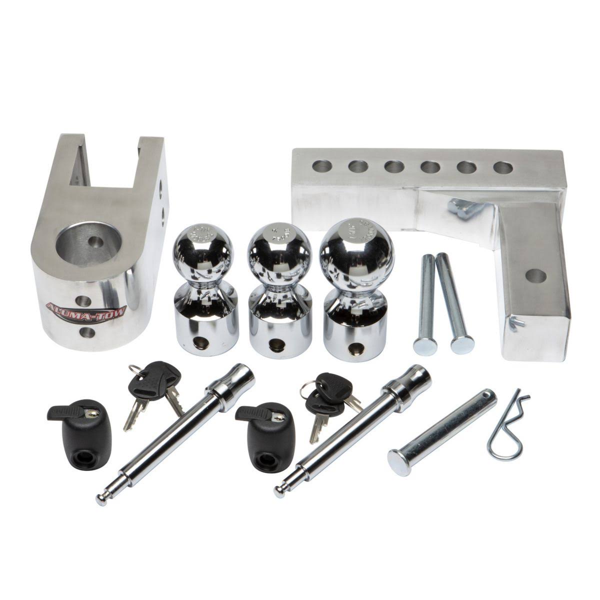 Uriah AlumaTow Adjustable Aluminum Tow Truck Car Trailer Hitch Mount 6 Inch Drop