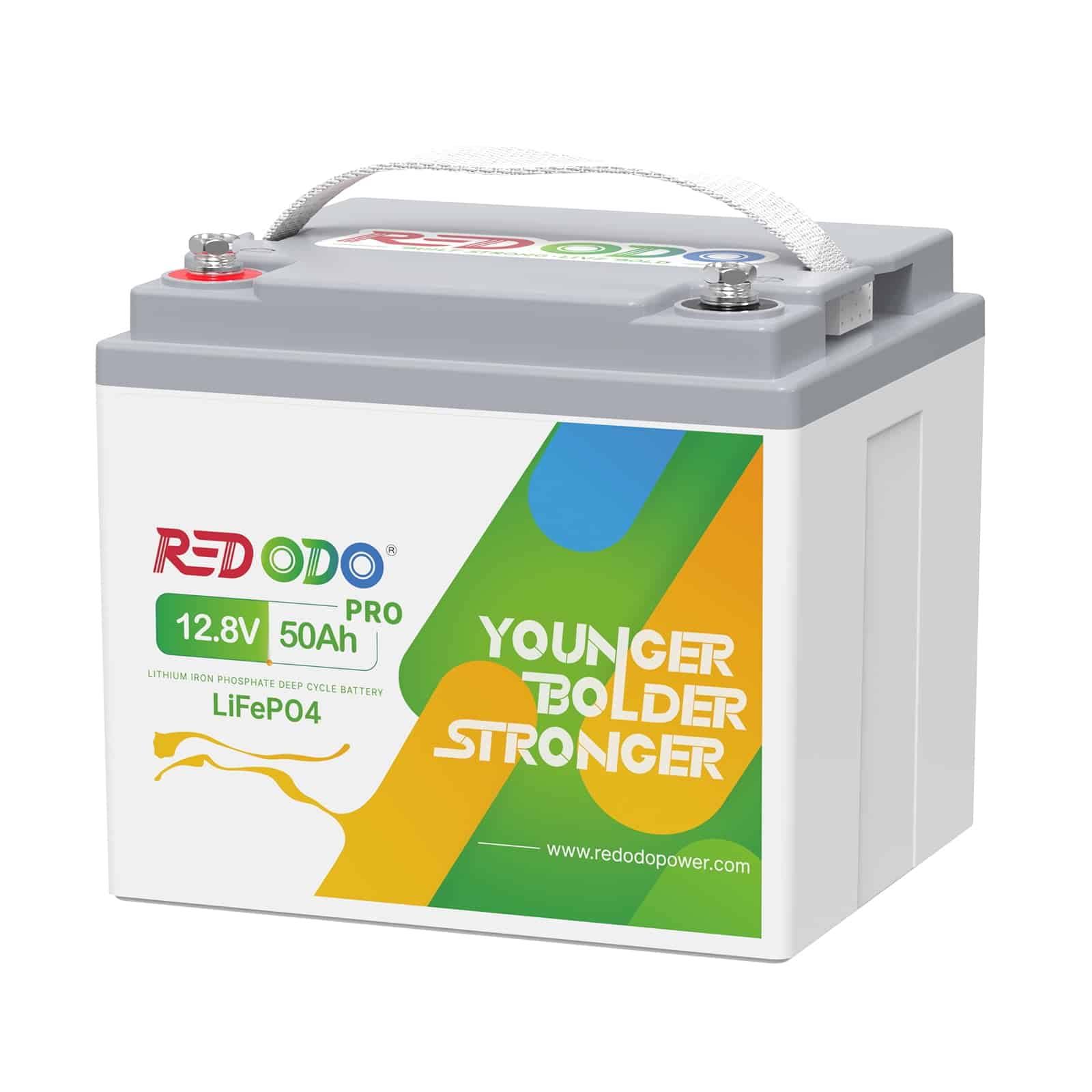 Redodo Portable 12V 50Ah LiFePO4 Lithium Battery 4000-8000 Cycles   10-Year lifetime, Perfect for RV, Camper, Security Devices