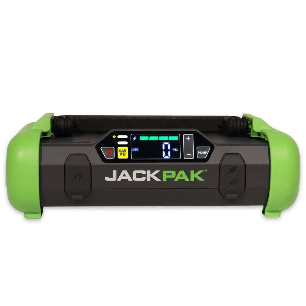 JACKPAK 5180050 150 PSI 2000 Amp Ultra Multi-function 4-in-1 Jump Starter, Air Compressor, Flashlight, and Portable Charger