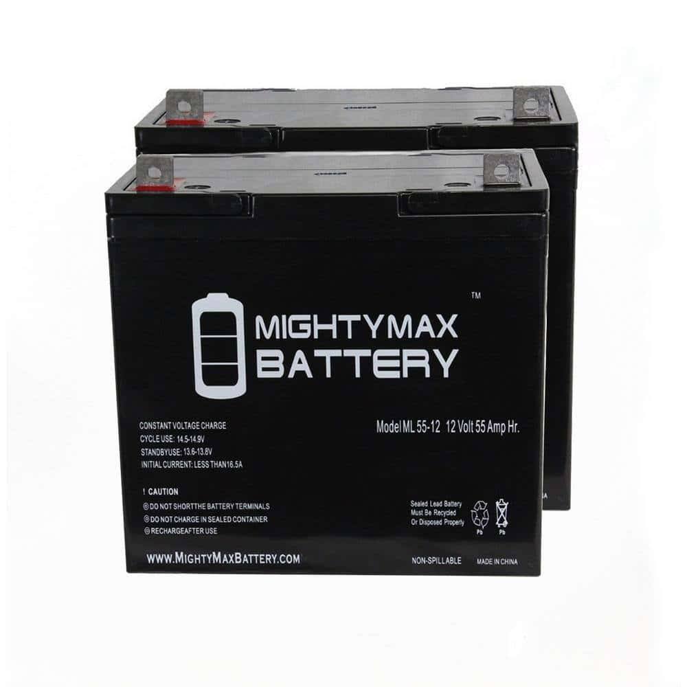 BATTERY 3970885 12V 55Ah SLA Replacement Battery for MK M22NF SLD G   2 Pack