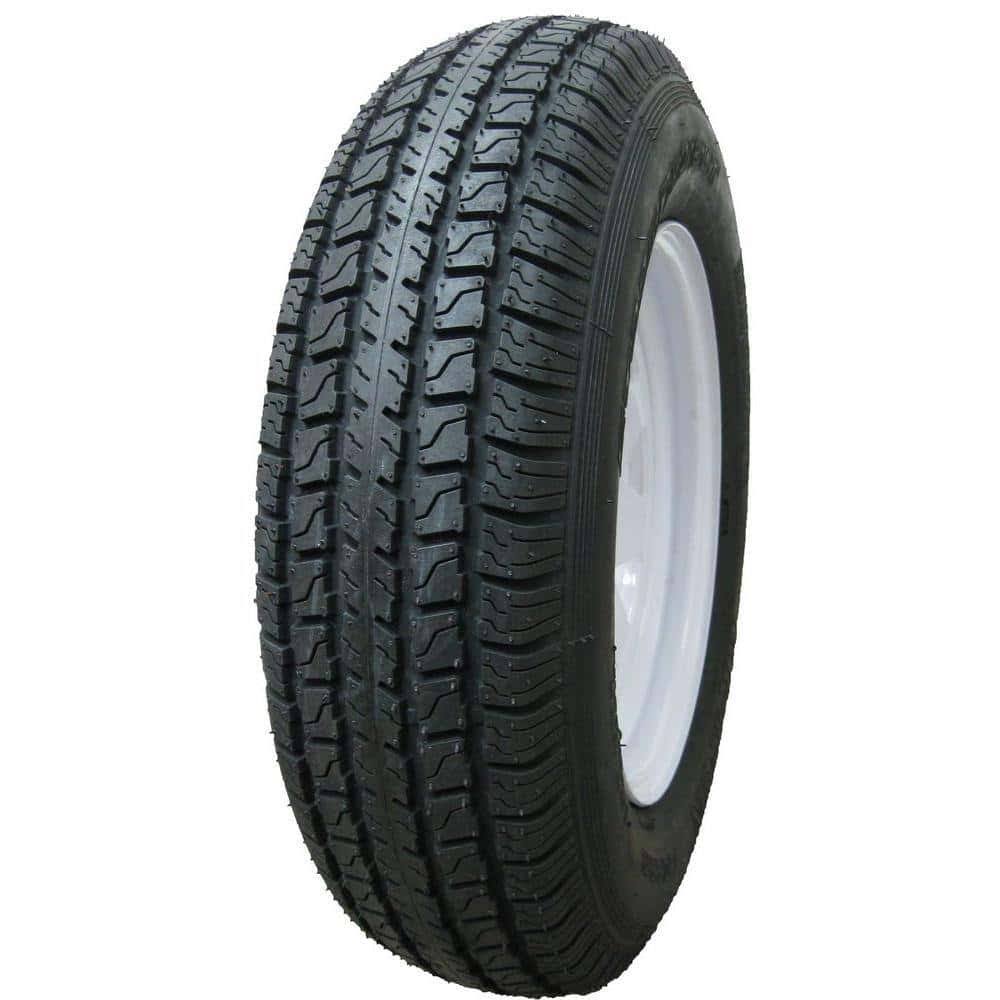 ASB1006 8 Spoke White 65 PSI ST225/75D15 and 15 in. x 6.0 in. 6-5.5HD 8-Ply Tire and Wheel Assembly