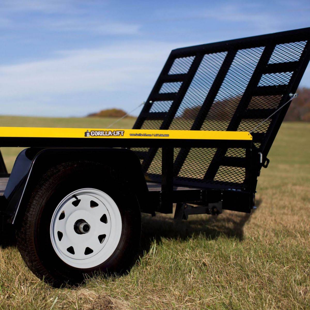 Gorilla Lift 2 Sided Tailgate Utility Trailer Gate   Ramp Lift Assist System