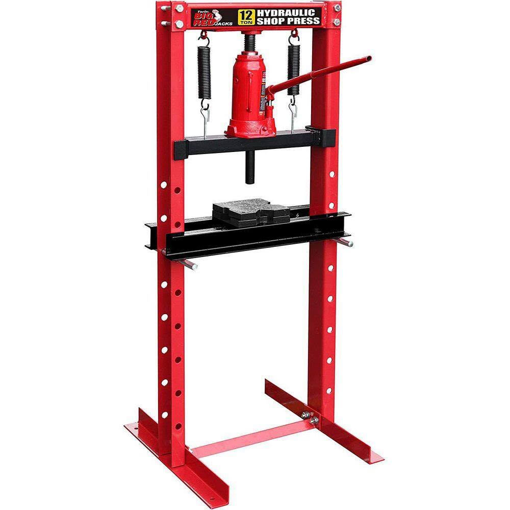 T51201 12-Ton Shop Press with Stamping Plates