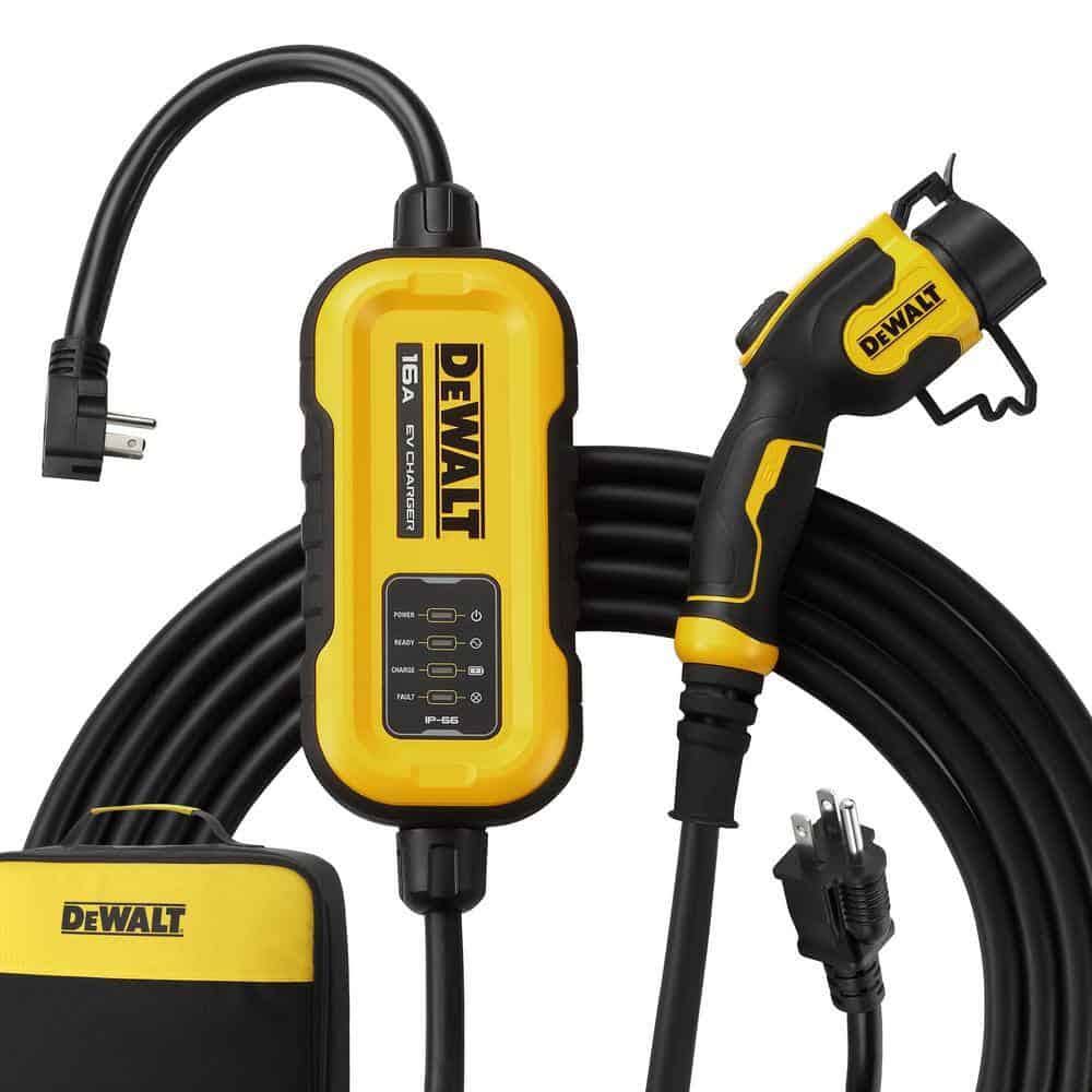 DXPAEV016 25 ft. cord, 16 Amp, 120-Volt/240-Volt AC 3.84 Kw, Weatherproof Level 2, Heavy-Duty Portable Electric Vehicle Charger
