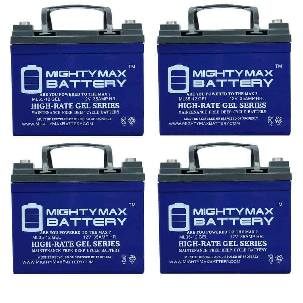BATTERY 3554292 12V 35Ah GEL Battery Replacement for Inverters, Signage   4 Pack