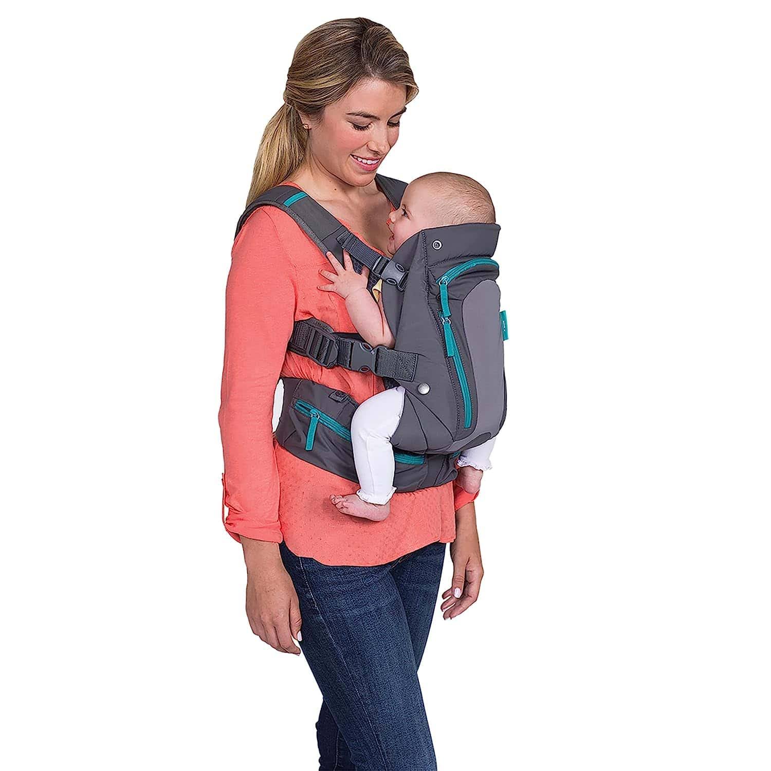 Infantino Carry On Carrier   Ergonomic, Expandable, face-in and face-Out, Front and Back Carry for Newborns and Older Babies 8-40 lbs