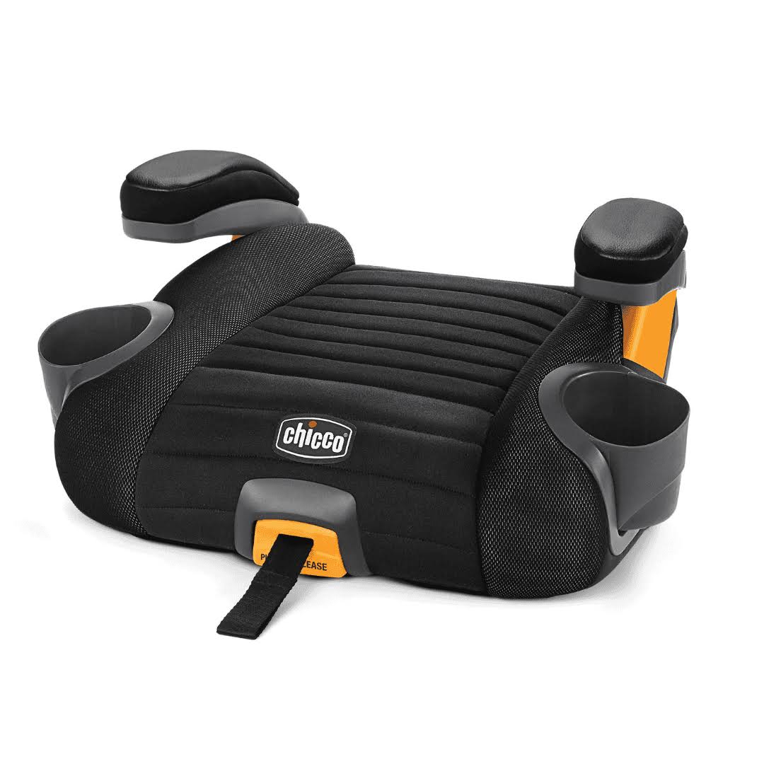 GoFit Plus Backless Booster Car Seat with LATCH Attachment and Quick-Release LATCH Removal, Iron/Black