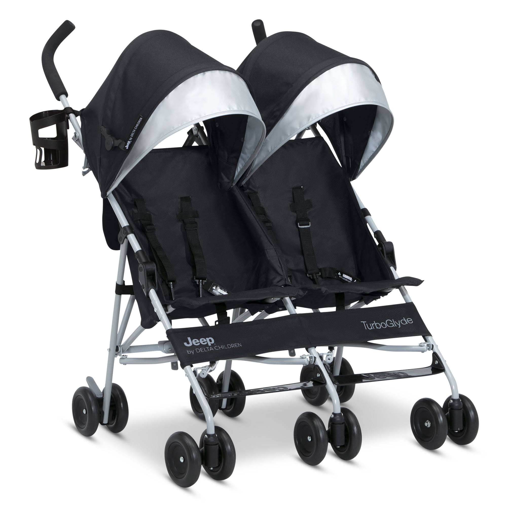 Jeep TurboGlyde Side by Side Double Stroller by  Children, Black
