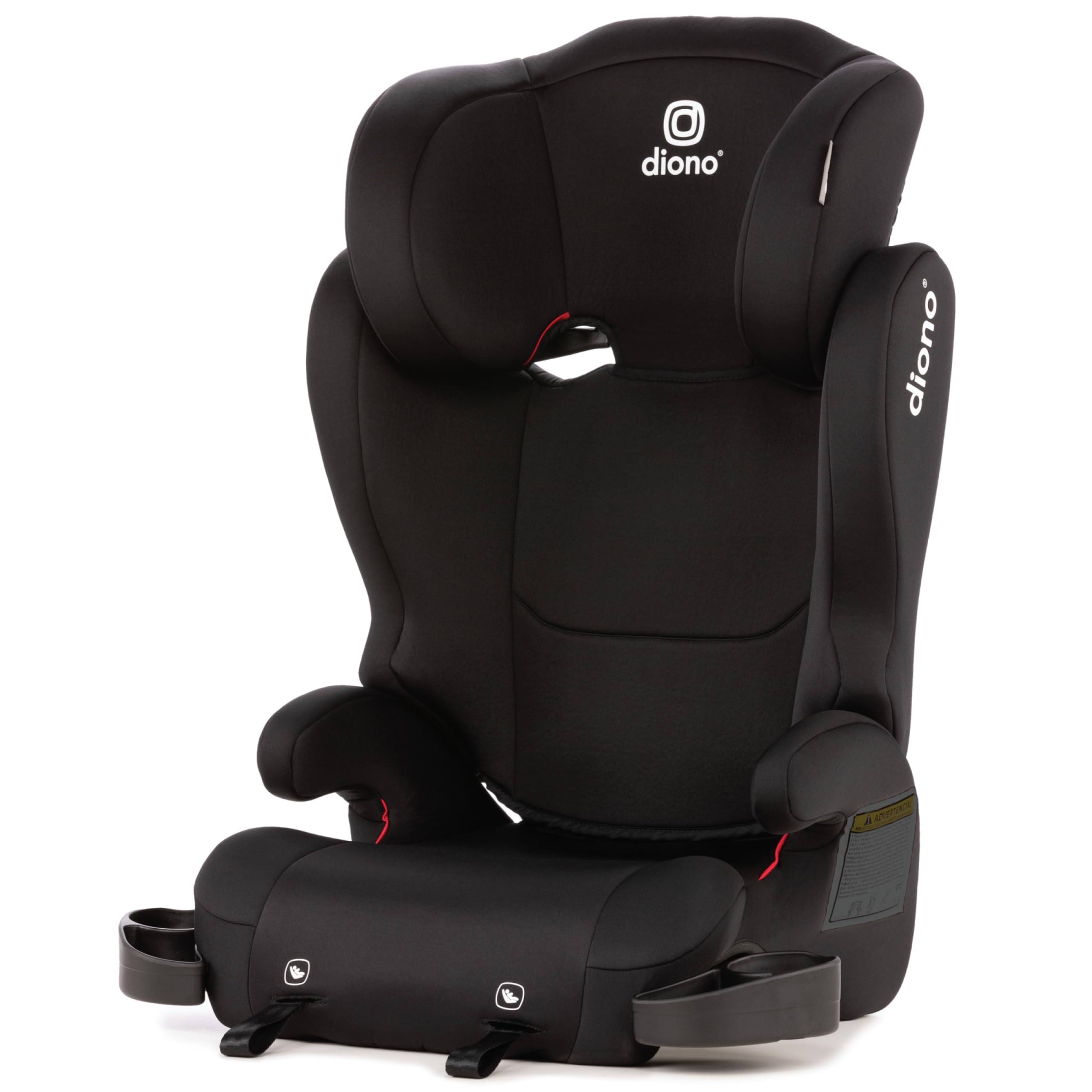 Diono Cambria 2 XL, Dual Latch Connectors, 2-in-1 Belt Positioning Booster Seat, High-Back to Backless Booster, Black