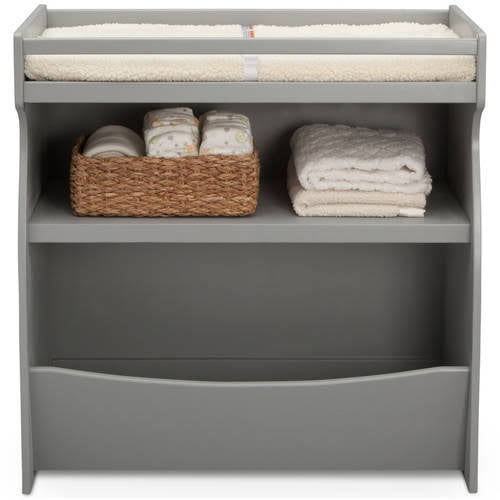 Children Gateway 2-in-1 Changing Table and Storage Unit, Gray